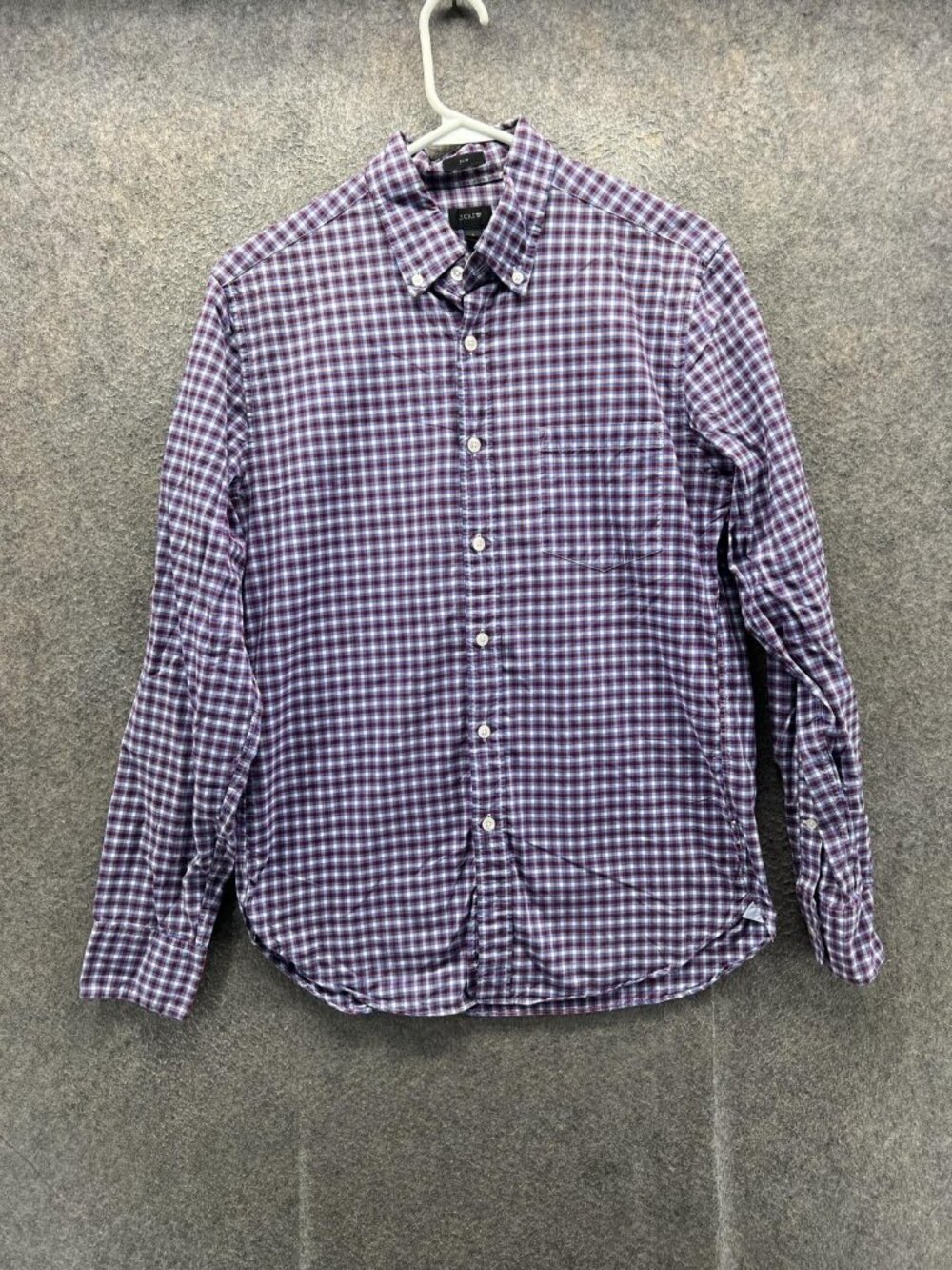 J.Crew Shirt Men Small Multicolor Check Long Sleeve Button Up Slim Cotton